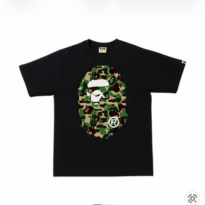 베이프 ABC 카모 빅 에이프 헤드 티셔츠 블랙 그린 2XL