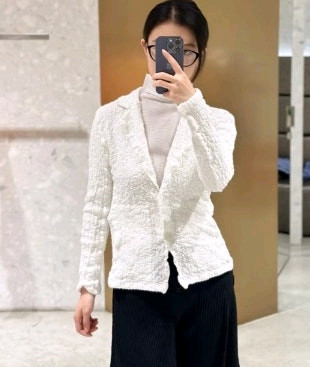 이세이미야케 미 컬리플라워 자켓 블랙--1