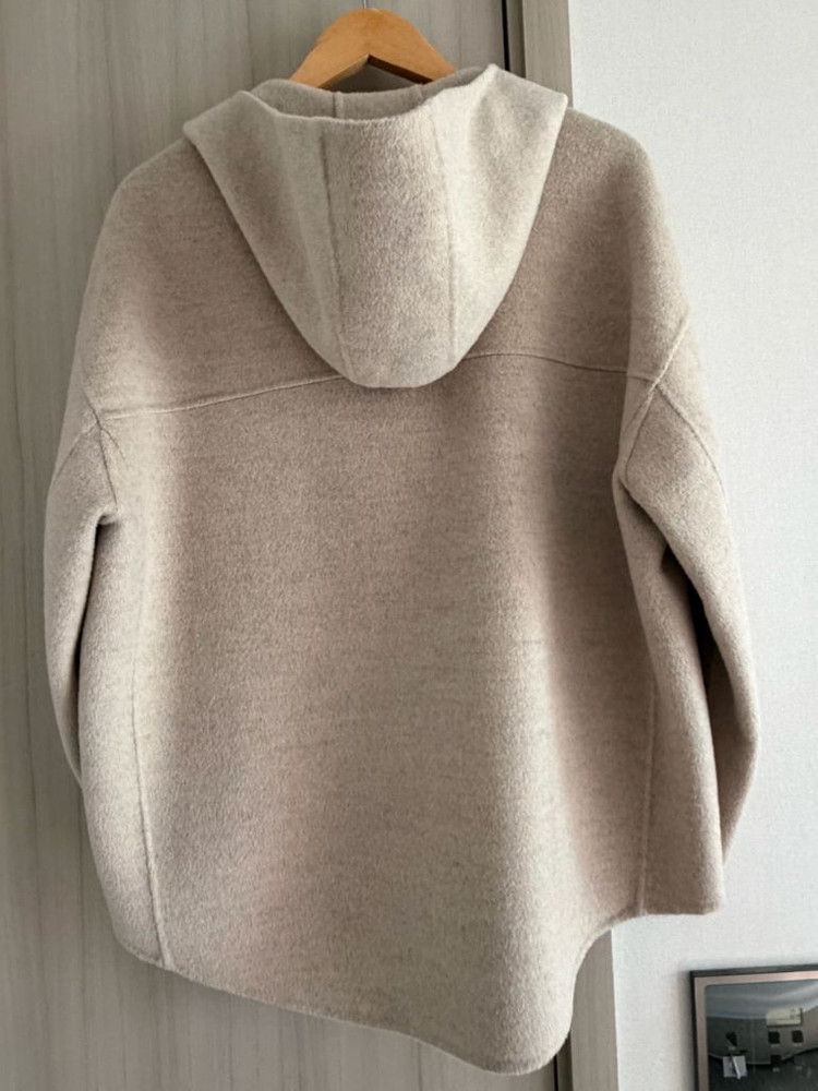 [깨끗] 미샤 캐시미어 오트밀 아이보리 후드 코트 이미지