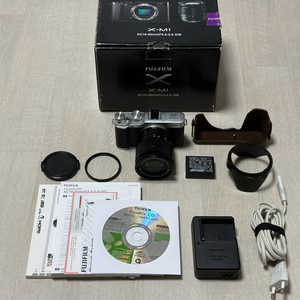 (풀박스) 후지 필름 X-M1 번들 렌즈 빈티지 카메라