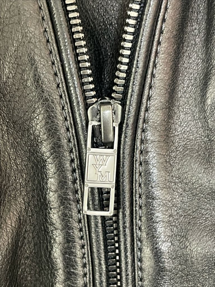 [거의 새것] 우영미 가죽 봄버 자켓 50사이즈 이미지