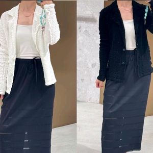 이세이미야케 미 컬리플라워 자켓 블랙