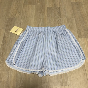 (우먼스 F) 새상품 마가린 핑거스 Margarin fingers 라운드 레이스 쇼츠 스카이 블루