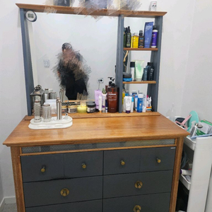 원목 화장대 겸 서랍장 거울 포함