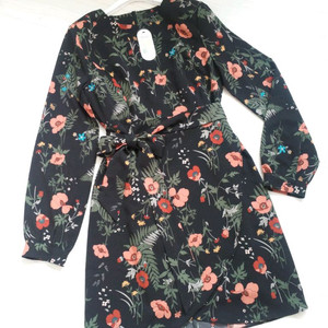 [새제품]MIXXO 플라워 패턴 원피스 S