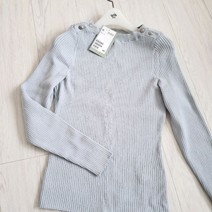 H&M 골지 니트 긴팔티 S 새상품