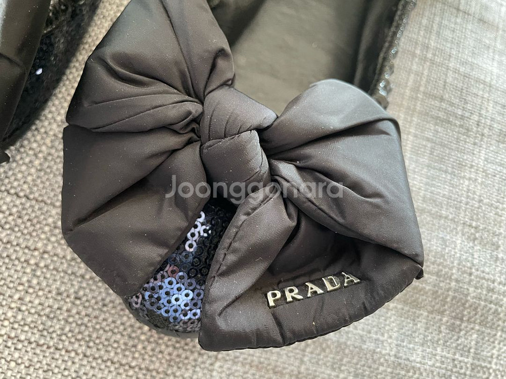정품 프라다 리본 발레리나 플랫슈즈 37사이즈--2