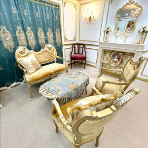 [부산] 새해 복을 부르는 금색 골드 소파+테이블 4인 세트