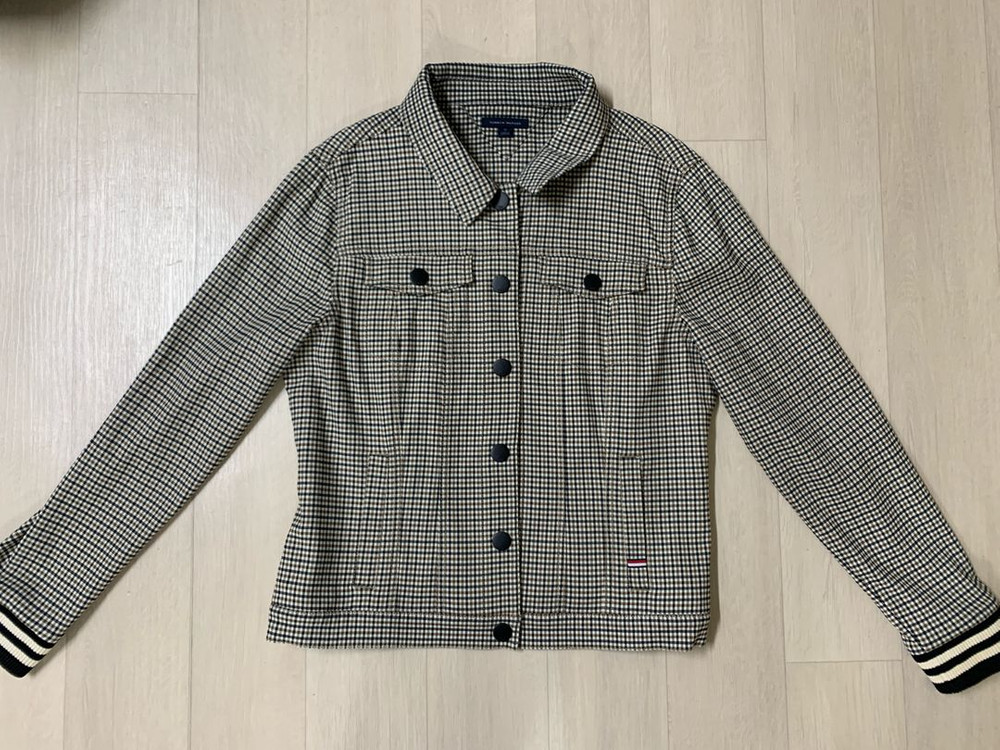 타미힐피거 체크자켓--1