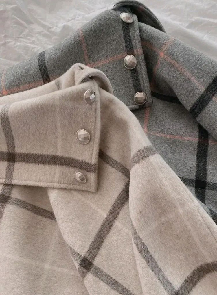 [미개봉새옷] 비비안루시 울 케이프코트 그레이--1