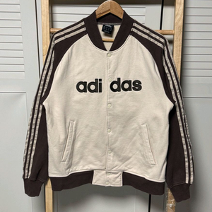 대장 아디다스 삼선 브라운 빅로고 코튼 져지 자켓