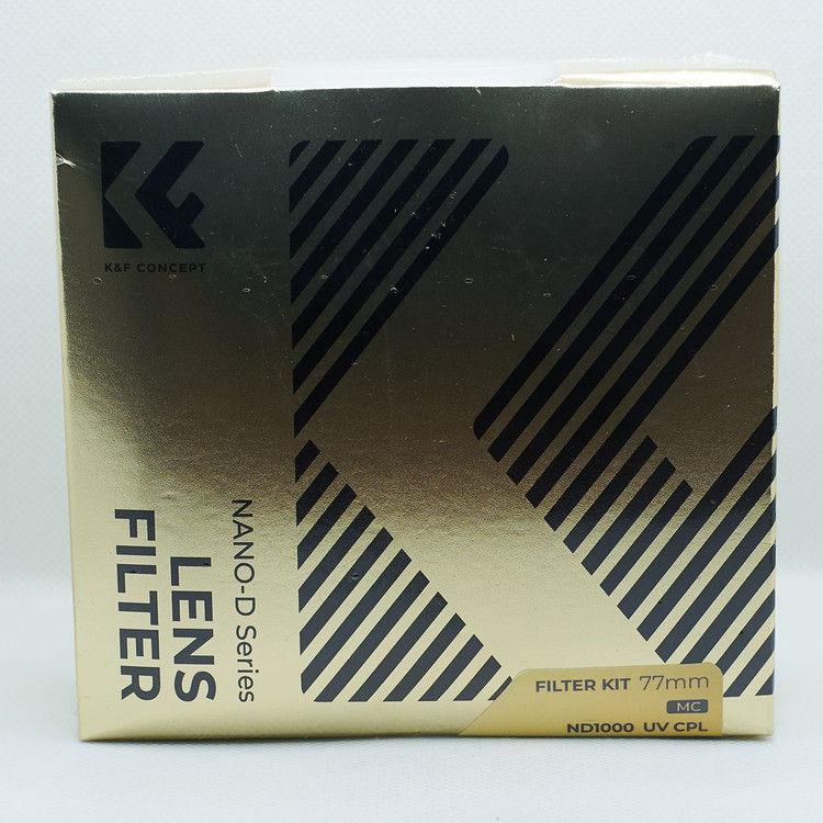 K&F Concept 77mm NANO-D 필터 키트 (UV, CPL, ND1000, 렌즈앞캡) (새상품) 이미지