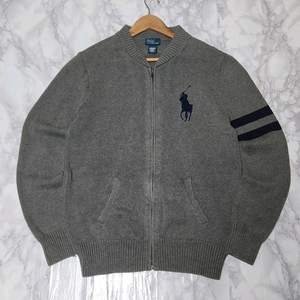 L 폴로 랄프로렌 빅포니 그레이 니트 집업 자켓