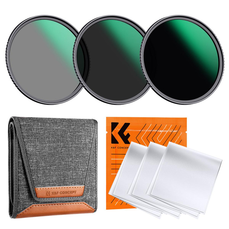 K&F Concept 77mm ND 렌즈 필터 키트 (ND8/ND64/ND1000) (새상품) - AGC Glass 이미지