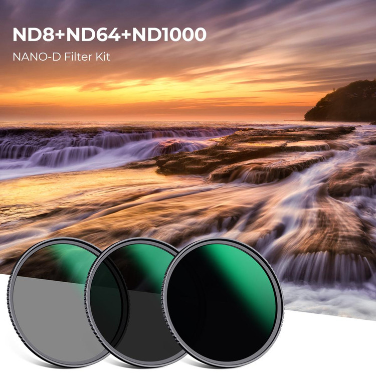 K&F Concept 77mm ND 렌즈 필터 키트 (ND8/ND64/ND1000) (새상품) - AGC Glass 이미지
