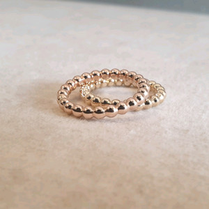 14K 3mm 할로우 볼볼 버블 빼를리 올밴드 볼볼이 반지