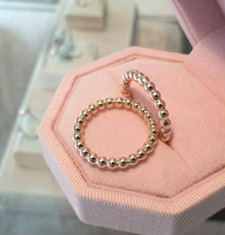 14K 3mm 할로우 볼볼 버블 빼를리 올밴드 볼볼이 반지--6