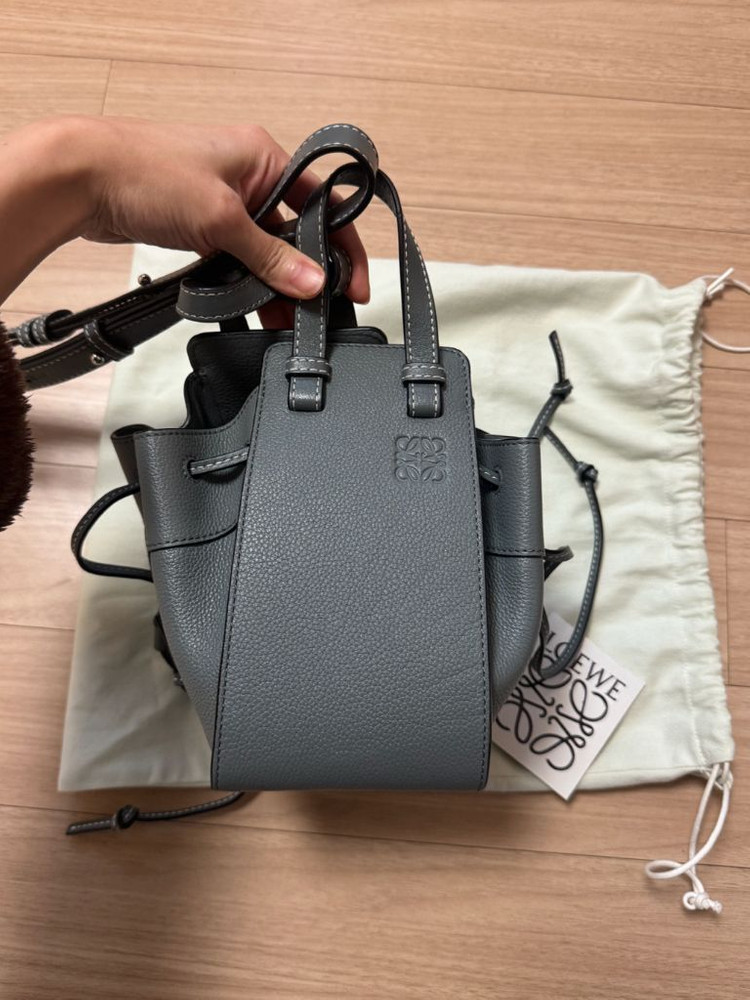 로에베 해먹백 미니 그레이--2