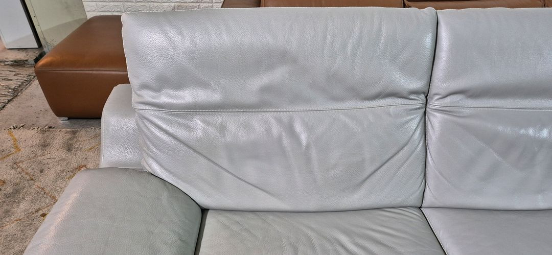 칼리아 이탈리아 이태리 전체 천연가죽 4인 소파(헤드레스트기능)--8