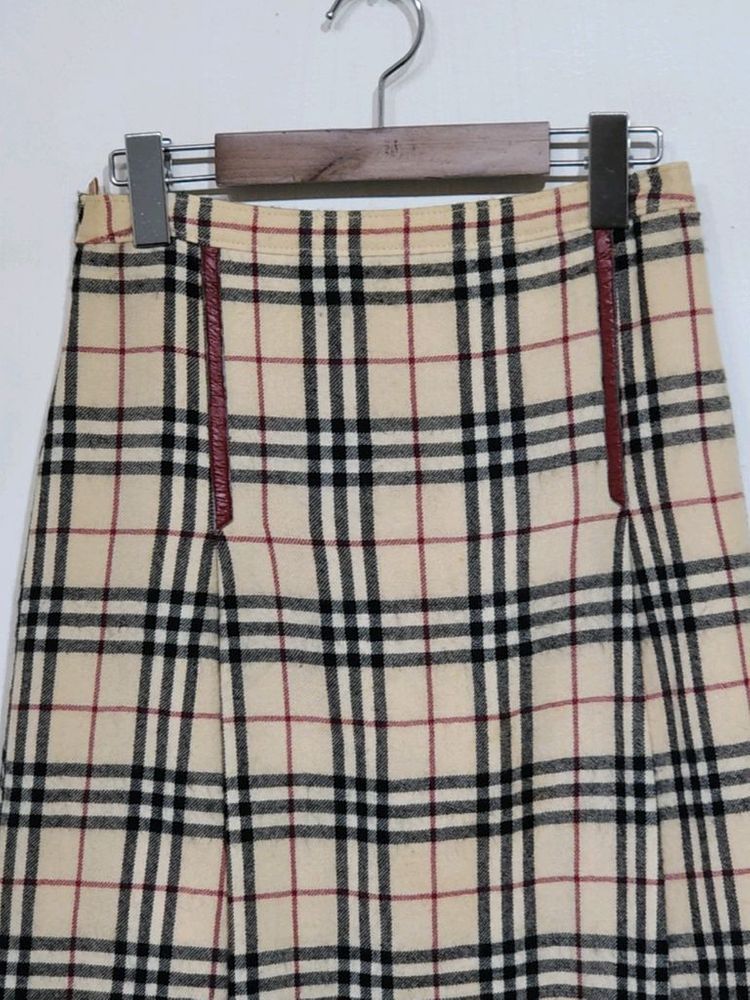 (27) 버버리 울스커트 노바체크 알파카 모직치마--1