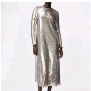 자라 스팽글 롱원피스 m 코스