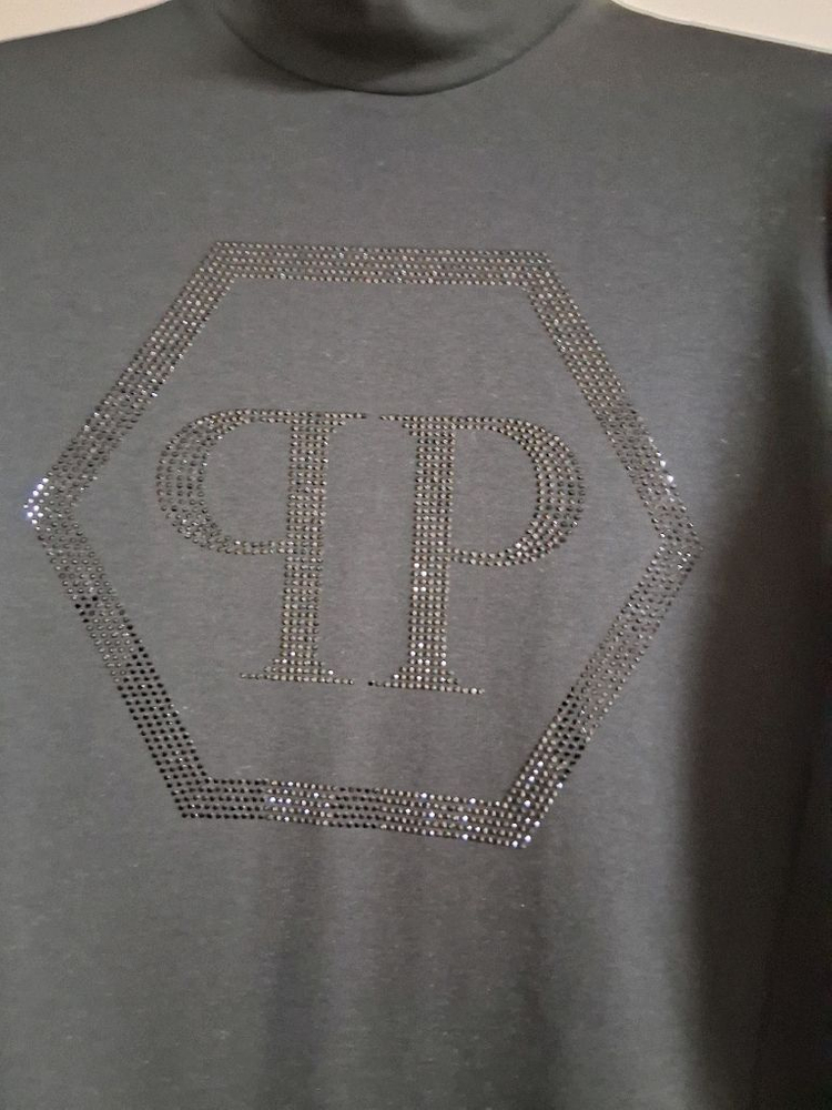 필립 플레인 골프 여성 헥사 모크넥 롱 슬리브 탑 이미지