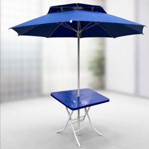 테이블 파라솔+테이블 세트 (파랑)