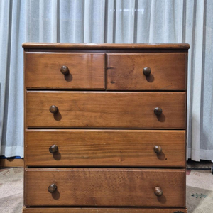 빈티지 우드 5D 4단서랍장