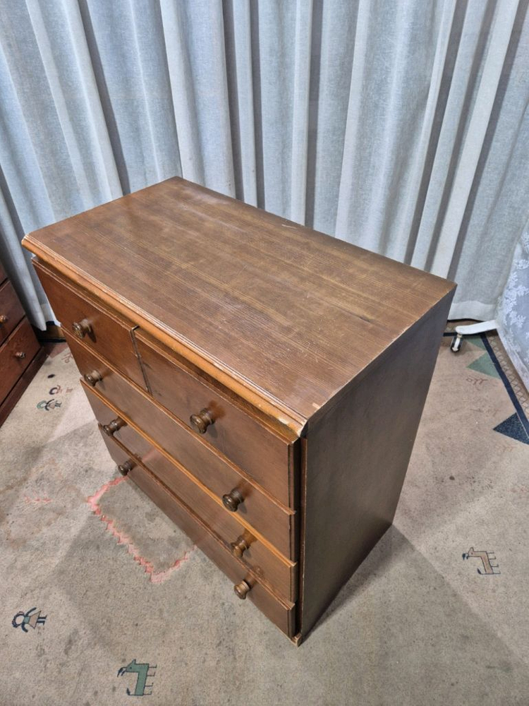 빈티지 우드 5D 4단서랍장--3