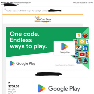 구글 플레이 기프트 카드 3700 루피 이미지