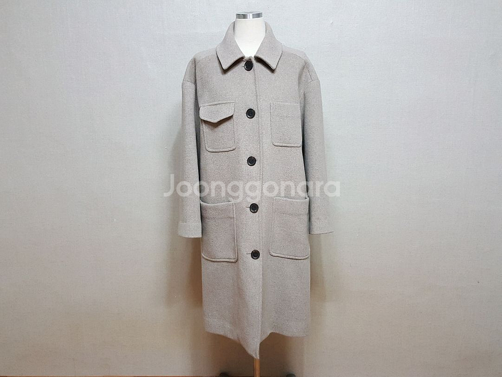 새상품)SOUP 오버핏 핸드메이드 울 여성 코트 55/66/날씬77--1