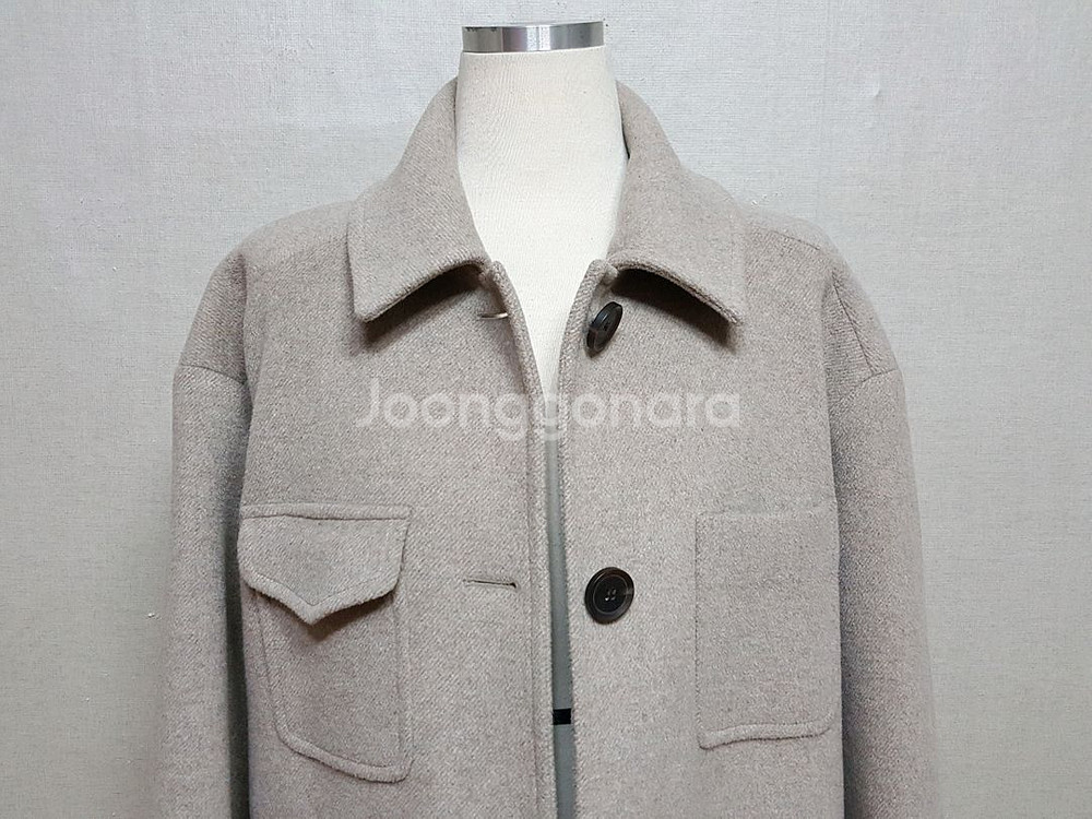 새상품)SOUP 오버핏 핸드메이드 울 여성 코트 55/66/날씬77--5