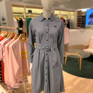 라코스테 원피스 새상품 반값이하 국내정품 플레어 셔츠 허리 벨트 스커트 치마