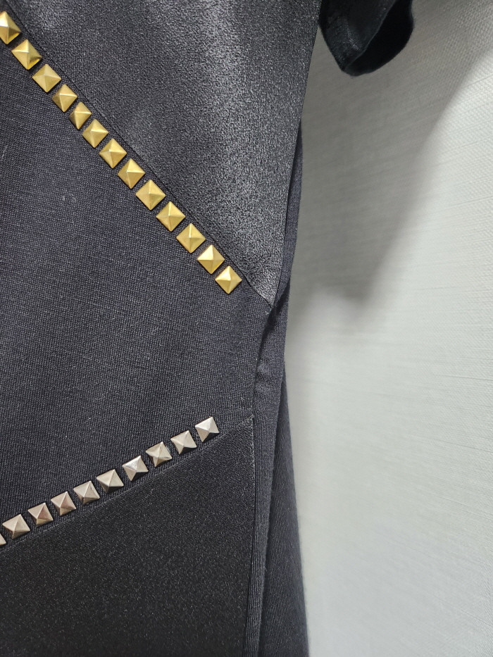 VERSACE COLLECTION across STUD TEE--2