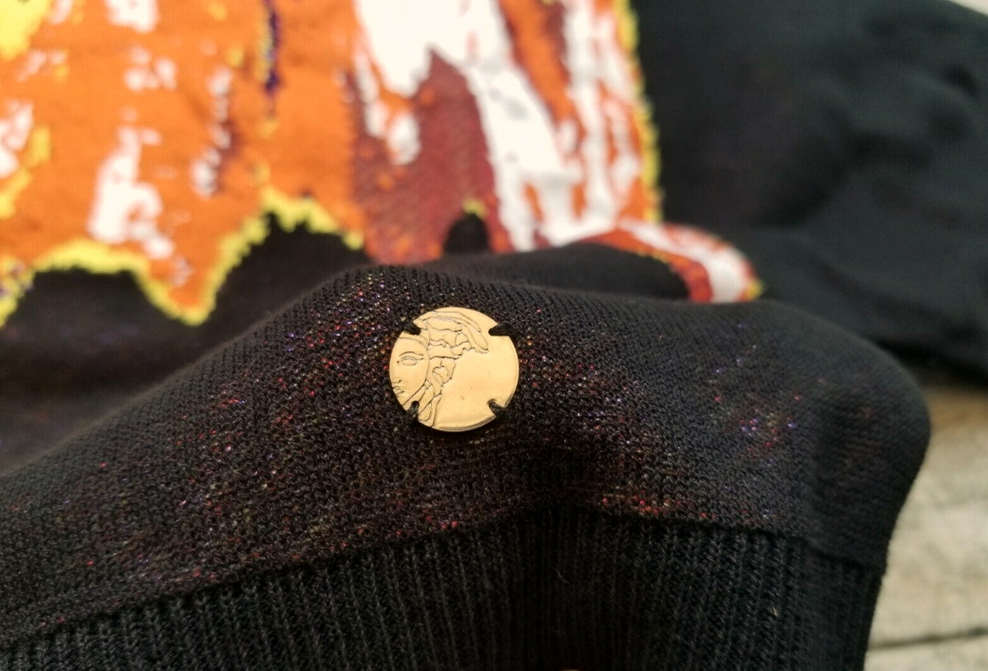 Versace Collection fire crop knit--6