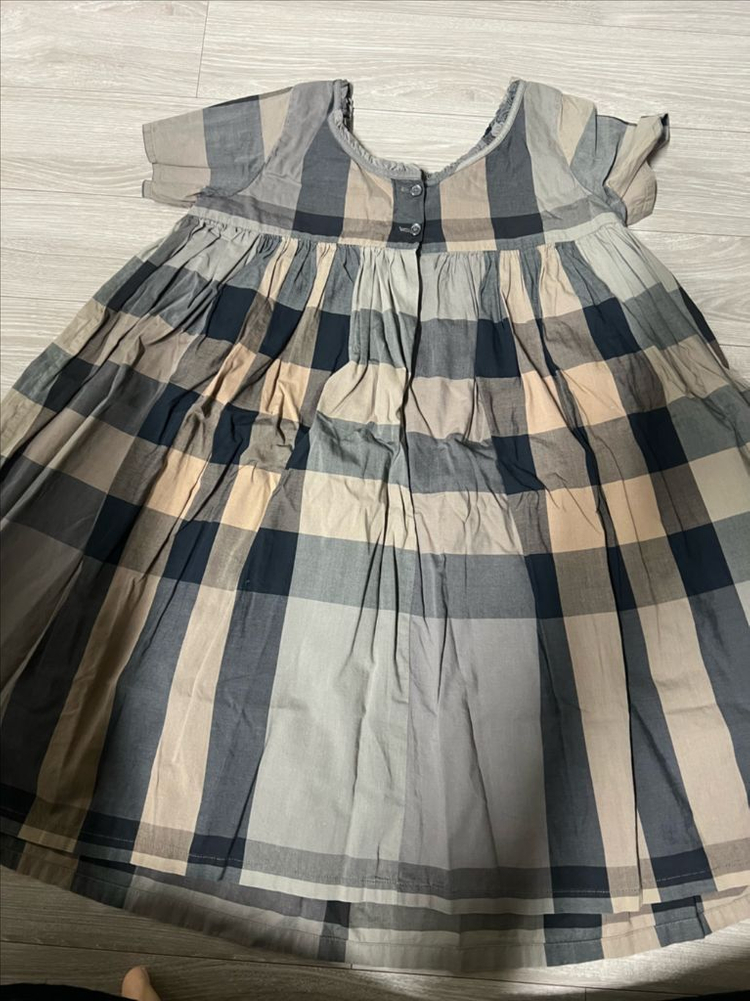 버버리 정품 체크 원피스 8y(128)--1