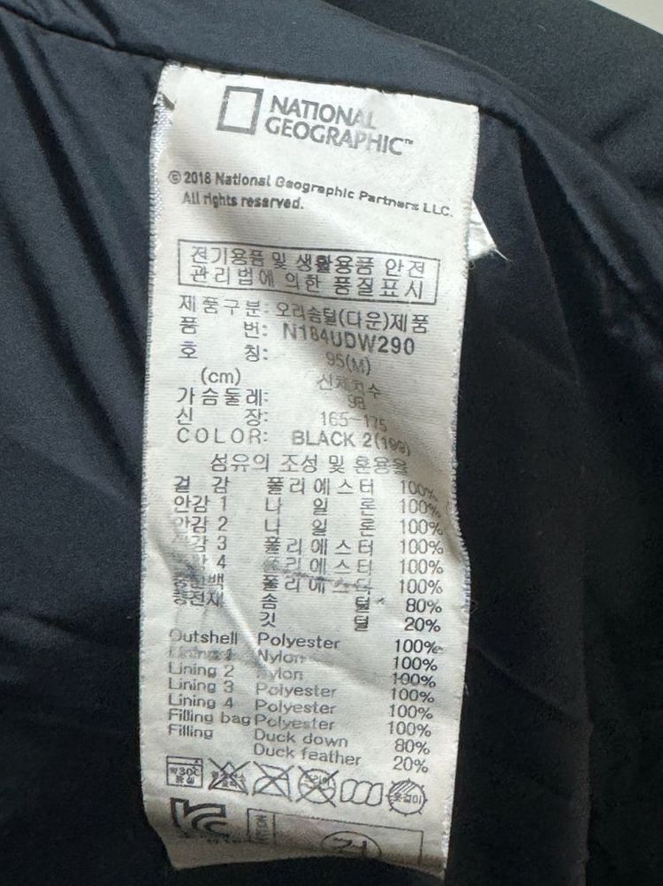 내셔널지오그래픽 롱패딩 블랙 M 이미지