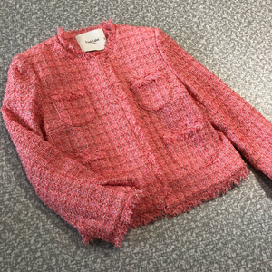 프레쉬라벨 트위드 에이드 자켓 자몽 s 제작 글리터 펄 (새옷)