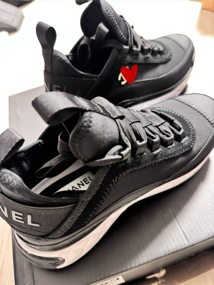 제니 ch 믹스드파이버 스니커즈 블랙 37--4