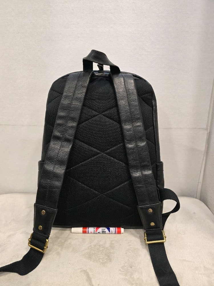 파슬 FOSSIL 트레비스 남성 블랙 소가죽 백팩--1