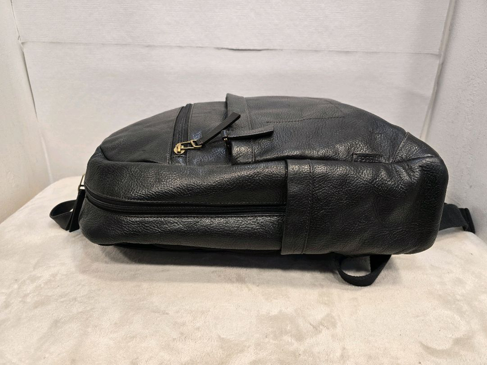 파슬 FOSSIL 트레비스 남성 블랙 소가죽 백팩--3