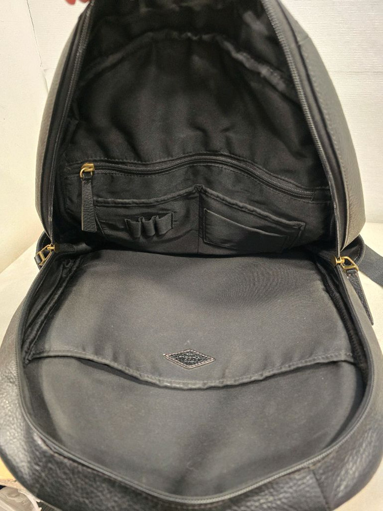 파슬 FOSSIL 트레비스 남성 블랙 소가죽 백팩--8