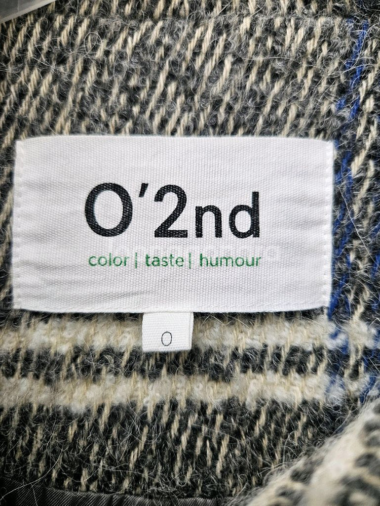 오즈세컨 알파카울 체크프릴코트 ~66초--8