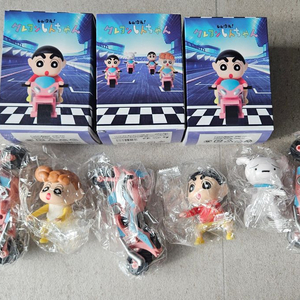 짱구짱아흰둥이 오토바이피규어 3종