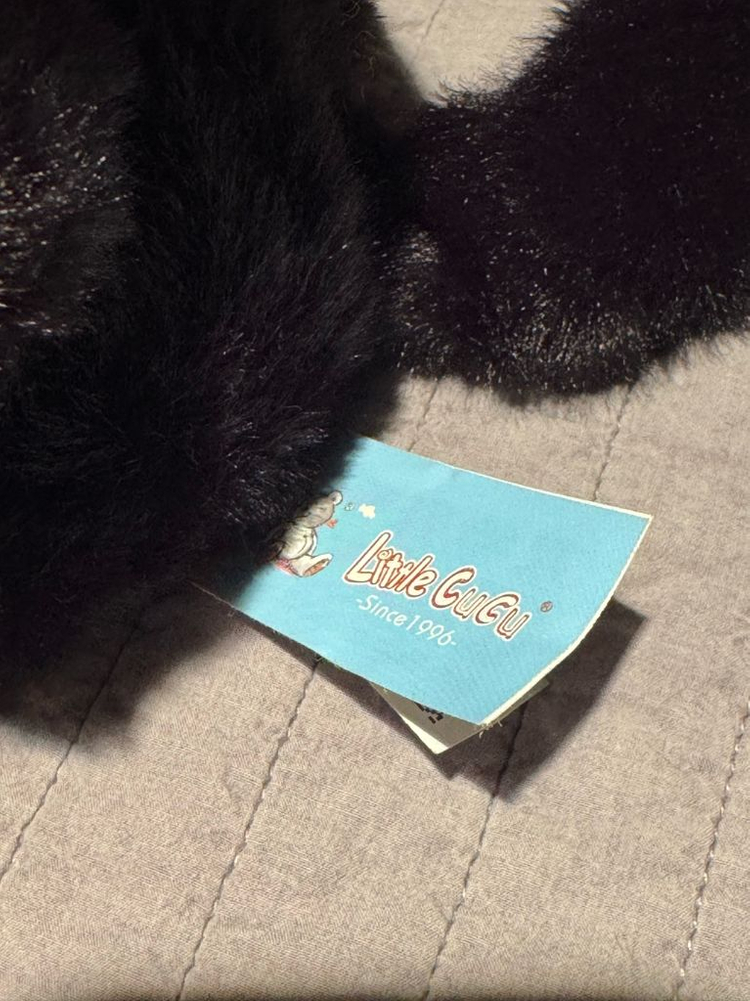 픽시(Pixie)의 냥코디럭스 마스코트(쿠로타로) 검은 고양이 인형 이미지