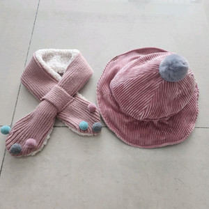 50-52사이즈 여아 골덴 모자 새거 ㆍ목도리 셋트ㅡ팔아요