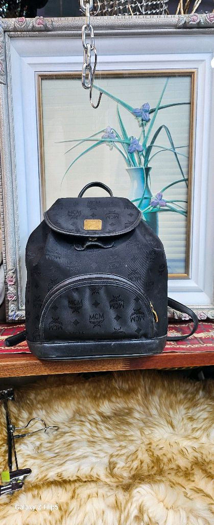 mcm!블랙백팩모노그램 백팩--1