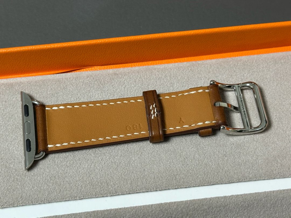 애플워치 에르메스 시리즈6 40mm 정품 스트랩 바레니아 가죽--2