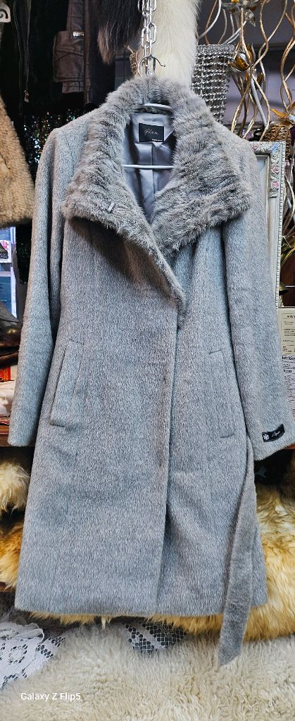 컬러천연밍크핸드메이드 트리밍 롱코트--7