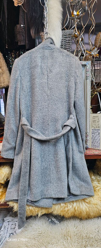 컬러천연밍크핸드메이드 트리밍 롱코트--9